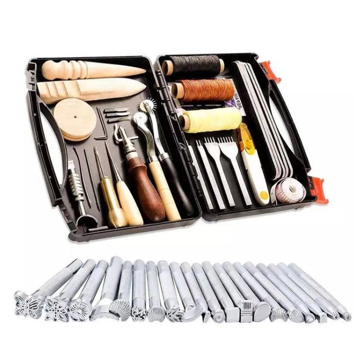 ชุดเครื่องมือ DIY เครื่องหนังแฮนด์เมด ชุดเครื่องมือเย็บผ้า, 48 In 1 Set