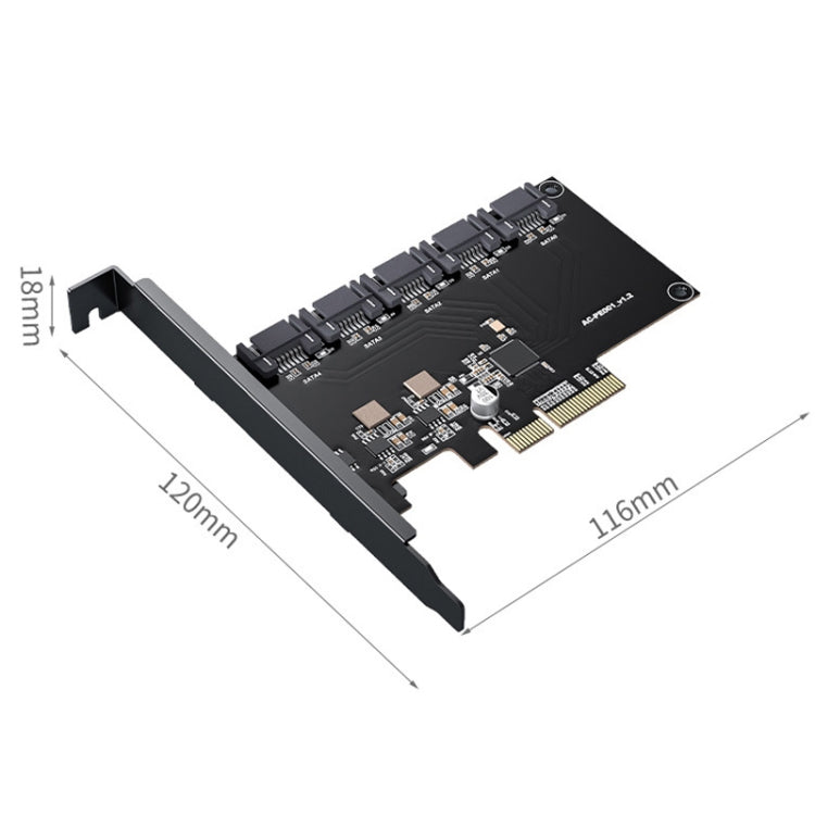 SATA3.0 การ์ดโรตารีคอมพิวเตอร์เดสก์ท็อป Solid State Hard Disk, สไตล์:, PCIE X1 To 10 Ports