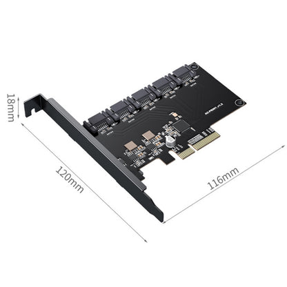 SATA3.0 การ์ดโรตารีคอมพิวเตอร์เดสก์ท็อป Solid State Hard Disk, สไตล์:, PCIE X1 To 10 Ports