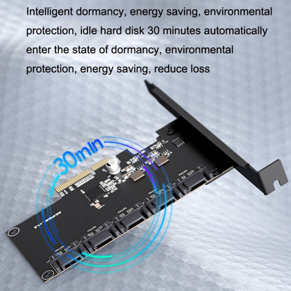SATA3.0 การ์ดโรตารีคอมพิวเตอร์เดสก์ท็อป Solid State Hard Disk, สไตล์:, PCIE X1 To 10 Ports