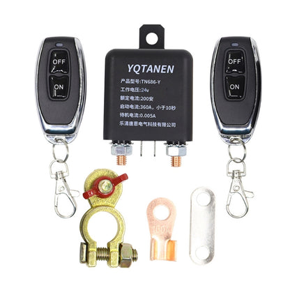 YQTANEN การป้องกันการรั่วไหลของแบตเตอรี่รถยนต์ รีโมทคอนโทรล รีเลย์ปิดเครื่อง, แรงดันไฟฟ้า:, 12V 120A, 12V 200A, 24V 120A, 24V 200A