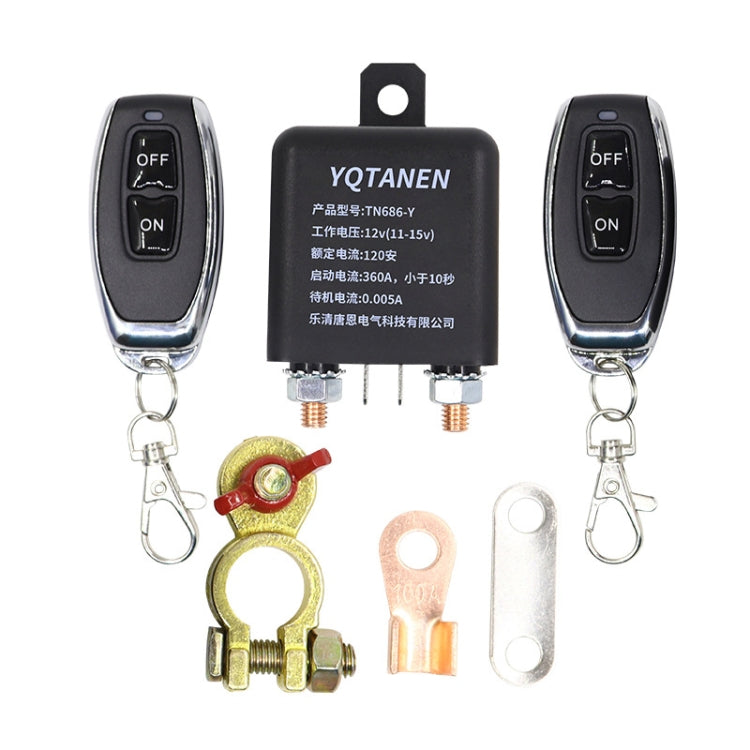 YQTANEN การป้องกันการรั่วไหลของแบตเตอรี่รถยนต์ รีโมทคอนโทรล รีเลย์ปิดเครื่อง, แรงดันไฟฟ้า:, 12V 120A, 12V 200A, 24V 120A, 24V 200A