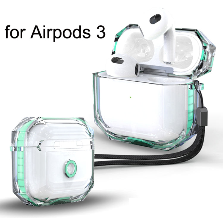 สำหรับ AirPods 3 RJT-AP-03 ซองใส่หูฟังบลูทูธป้องกันการตกแบบใส, For AirPods 3 White, For AirPods 3 Black