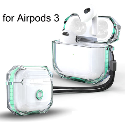สำหรับ AirPods 3 RJT-AP-03 ซองใส่หูฟังบลูทูธป้องกันการตกแบบใส, For AirPods 3 White, For AirPods 3 Black