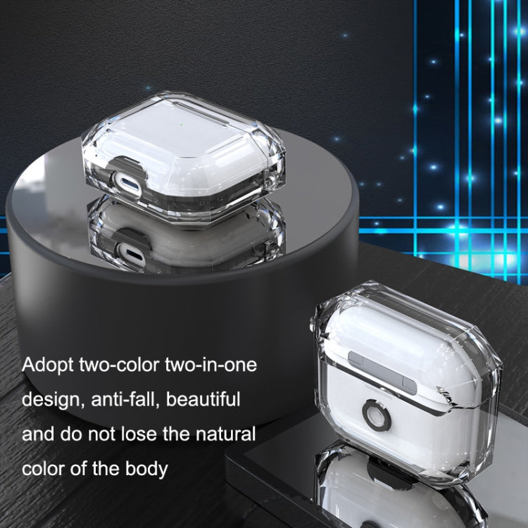 สำหรับ AirPods 3 RJT-AP-03 ซองใส่หูฟังบลูทูธป้องกันการตกแบบใส, For AirPods 3 White, For AirPods 3 Black