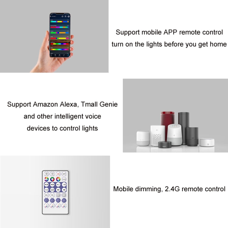 WIFI ไร้สาย Symphony Light Bar Music Smart APP 2.4G Controller, Single Head, Double Head