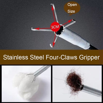 5 ชิ้นมัลติฟังก์ชั่สี่กรงเล็บหัวคีบ Bendable ท่อขุดลอกท่อระบายน้ำ, 60cm 2, 90cm, 160cm, 200cm