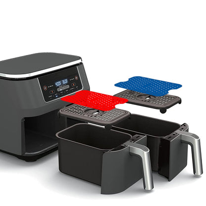 สำหรับ NINJA DZ201 DZ401 Air Fryers 2 ชิ้นแผ่นซิลิโคนสี่เหลี่ยมผืนผ้า Liner