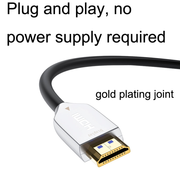 สายไฟเบอร์ออปติก HDMI เวอร์ชัน 2.0 สายเคเบิลเชื่อมต่อมอนิเตอร์ความละเอียดสูงพิเศษ 4K ความยาว:, 10m, 15m, 20m, 25m, 30m, 35m, 40m, 50m, 60m With Shaft, 70m With Shaft, 80m With Shaft, 90m With Shaft, 100m With Shaft