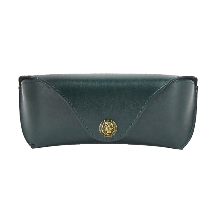 E5521 กล่องเก็บแว่นตาหนัง PU ย้อนยุคเรียบง่าย, PU Green, PU Brown