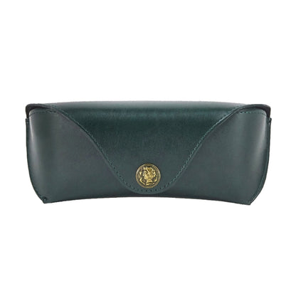 E5521 กล่องเก็บแว่นตาหนัง PU ย้อนยุคเรียบง่าย, PU Green, PU Brown