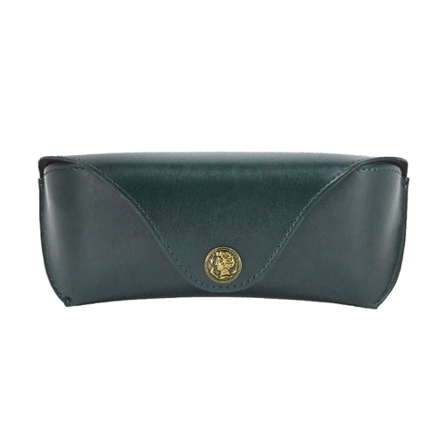 E5521 กล่องเก็บแว่นตาหนัง PU ย้อนยุคเรียบง่าย, PU Green, PU Brown