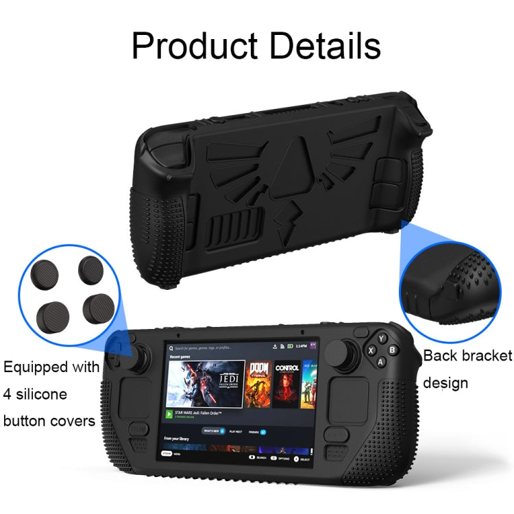 สำหรับ Steam Deck V V4-1 เคสซิลิโคนกันลื่นสำหรับคอนโซลพ็อกเก็ตพร้อมฟังก์ชั่นตัวยึด, V4-1Black), V4-1(Red), V4-1(Green), V4-1(Blue)