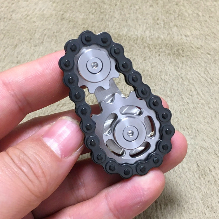 โซ่สีดำ Gyro ปลายนิ้ว Gyro EDC ของเล่นโลหะ Gear Sprocket Flywheel, Black Gold Plated, Black Full Stainless Steel, Black Gun Plated, Black Colorful