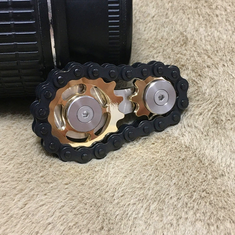 โซ่สีดำ Gyro ปลายนิ้ว Gyro EDC ของเล่นโลหะ Gear Sprocket Flywheel, Black Gold Plated, Black Full Stainless Steel, Black Gun Plated, Black Colorful