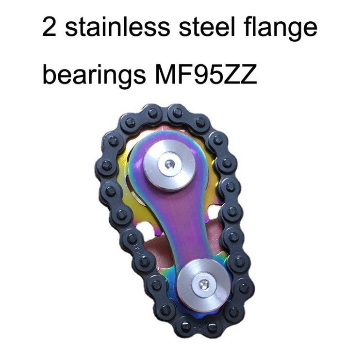 โซ่สีดำ Gyro ปลายนิ้ว Gyro EDC ของเล่นโลหะ Gear Sprocket Flywheel, Black Gold Plated, Black Full Stainless Steel, Black Gun Plated, Black Colorful