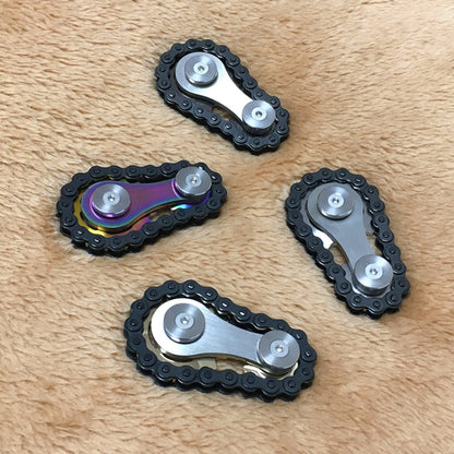 โซ่สีดำ Gyro ปลายนิ้ว Gyro EDC ของเล่นโลหะ Gear Sprocket Flywheel, Black Gold Plated, Black Full Stainless Steel, Black Gun Plated, Black Colorful
