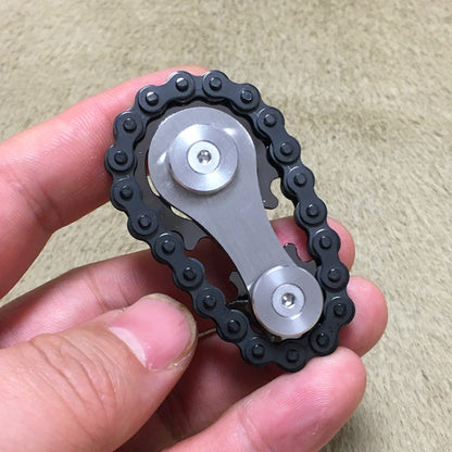 โซ่สีดำ Gyro ปลายนิ้ว Gyro EDC ของเล่นโลหะ Gear Sprocket Flywheel, Black Gold Plated, Black Full Stainless Steel, Black Gun Plated, Black Colorful