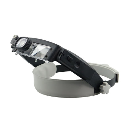 81007-P แว่นขยายเครื่องมือซ่อมแซมอิเล็กทรอนิกส์แบบติดหัวไฟ LED, 81007-P