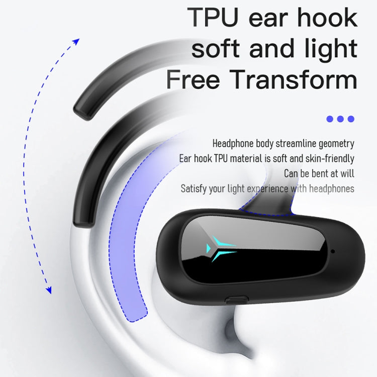 Bone Conduction Concepts หูฟังบลูทูธสเตอริโอจอแสดงผลดิจิตอลสไตล์:, Single Ear
