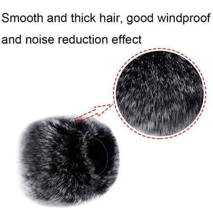 สำหรับ Blue Yeti Pro Anti-Pop และ Windproof Sponge/Fluffy Microphone Cover, Black Sponge, Gray Hair