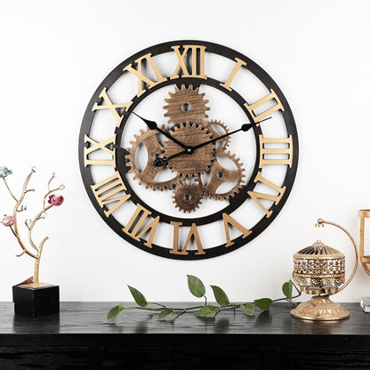 นาฬิกาติดผนังเงียบเกียร์ไม้วินเทจ, Rome Number 58cm 6 Gears Golden, Rome Number  58cm  6 Gears  Silver, Rome Number  58cm 4 Gears Golden, Rome Number  58cm 4 Gears Silver, Number 58cm 4 Gears Silver