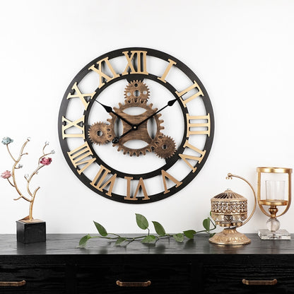 นาฬิกาติดผนังเงียบเกียร์ไม้วินเทจ, Rome Number 58cm 6 Gears Golden, Rome Number  58cm  6 Gears  Silver, Rome Number  58cm 4 Gears Golden, Rome Number  58cm 4 Gears Silver, Number 58cm 4 Gears Silver