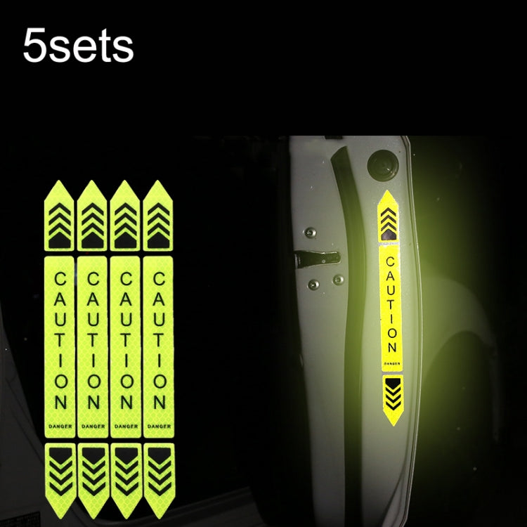 5sets ตัวสะท้อนแสงเตือนความปลอดภัยป้องกันการชนกันเปิดประตูรถ, 5sets Fluorescent Green, 5sets Diamond White, 5sets Diamond Red, 5sets Diamond Blue, 5sets Diamond Yellow