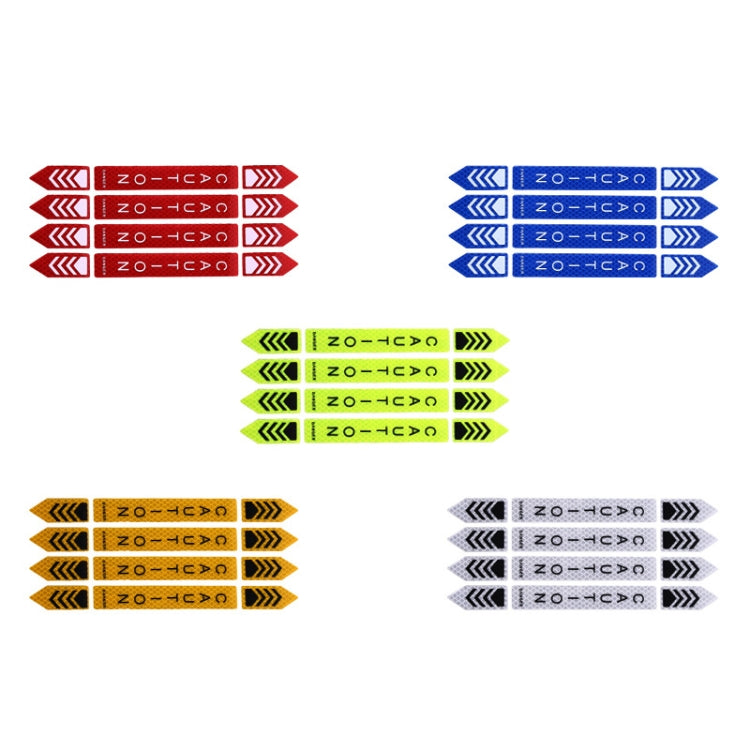 5sets ตัวสะท้อนแสงเตือนความปลอดภัยป้องกันการชนกันเปิดประตูรถ, 5sets Fluorescent Green, 5sets Diamond White, 5sets Diamond Red, 5sets Diamond Blue, 5sets Diamond Yellow