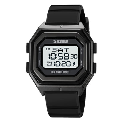 SKMEI 1875 Men Outdoor Electronic Watch Timing Multi-Functional Watch สไตล์:, 1875 Steel Band Black Machine, 1875 Silicone Band White Machine, 1875 Silicone Band Black Machine, 1875 Steel Band White Machine