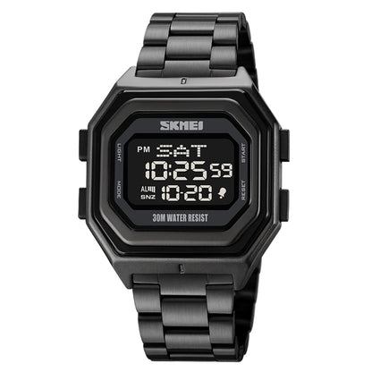 SKMEI 1875 Men Outdoor Electronic Watch Timing Multi-Functional Watch สไตล์:, 1875 Steel Band Black Machine, 1875 Silicone Band White Machine, 1875 Silicone Band Black Machine, 1875 Steel Band White Machine