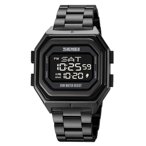 SKMEI 1875 Men Outdoor Electronic Watch Timing Multi-Functional Watch สไตล์:, 1875 Steel Band Black Machine, 1875 Silicone Band White Machine, 1875 Silicone Band Black Machine, 1875 Steel Band White Machine