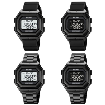SKMEI 1875 Men Outdoor Electronic Watch Timing Multi-Functional Watch สไตล์:, 1875 Steel Band Black Machine, 1875 Silicone Band White Machine, 1875 Silicone Band Black Machine, 1875 Steel Band White Machine