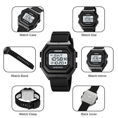 SKMEI 1875 Men Outdoor Electronic Watch Timing Multi-Functional Watch สไตล์:, 1875 Steel Band Black Machine, 1875 Silicone Band White Machine, 1875 Silicone Band Black Machine, 1875 Steel Band White Machine
