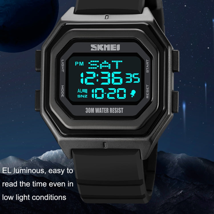 SKMEI 1875 Men Outdoor Electronic Watch Timing Multi-Functional Watch สไตล์:, 1875 Steel Band Black Machine, 1875 Silicone Band White Machine, 1875 Silicone Band Black Machine, 1875 Steel Band White Machine