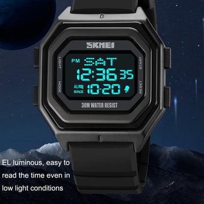 SKMEI 1875 Men Outdoor Electronic Watch Timing Multi-Functional Watch สไตล์:, 1875 Steel Band Black Machine, 1875 Silicone Band White Machine, 1875 Silicone Band Black Machine, 1875 Steel Band White Machine