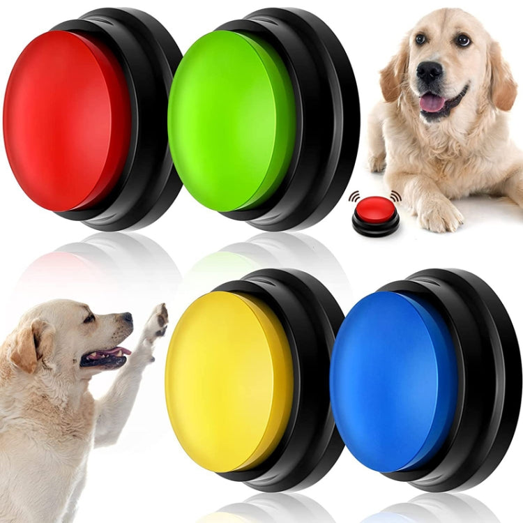 ปุ่มสื่อสารสำหรับสัตว์เลี้ยง Dog Vocal Box Recording Vocalizer สไตล์: รูปแบบการบันทึก, Dark Blue, Light Blue, Green, Purple, Red, Orange, Rose Red, Pink, Yellow, Lake Blue, White