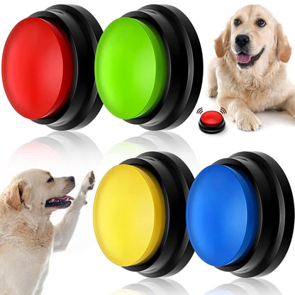 ปุ่มสื่อสารสำหรับสัตว์เลี้ยง Dog Vocal Box Recording Vocalizer สไตล์: รูปแบบการบันทึก, Dark Blue, Light Blue, Green, Purple, Red, Orange, Rose Red, Pink, Yellow, Lake Blue, White