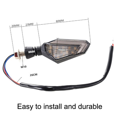 MK-236 4 ชิ้น 22LED รถจักรยานยนต์ V Line สองสีเลี้ยวไฟมุมสัญญาณไฟ, MK-236 (Yellow Blue), MK-236 (Yellow White), MK-236 (Yellow Red)