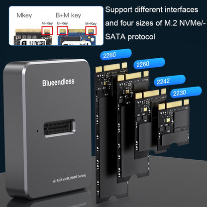 Blueendless SD03 M.2 SATA/NVME Dual Protocol Solid-State ฐานฮาร์ดดิสก์, SD03 (M.2 SATA/NVME Dual Protocol)