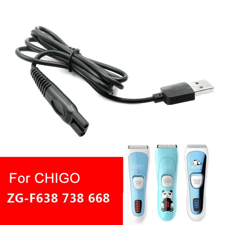 6 ชิ้นกรรไกรตัดผม USB 5V สายชาร์จสำหรับ CHIGO F638 F668 F738, For CHIGO F638 F668 F738