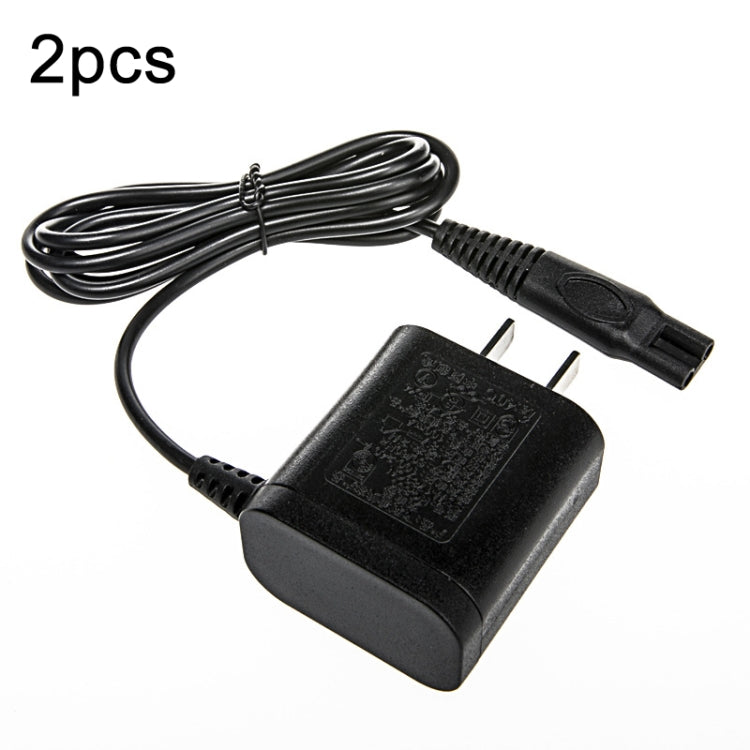2pcs HQ850 8V อะแดปเตอร์เครื่องโกนหนวดสำหรับ PHILIPS HQ915 HQ916 HQ988 HQ909 S5077, US Plug, 2pcs HQ850 US Plug