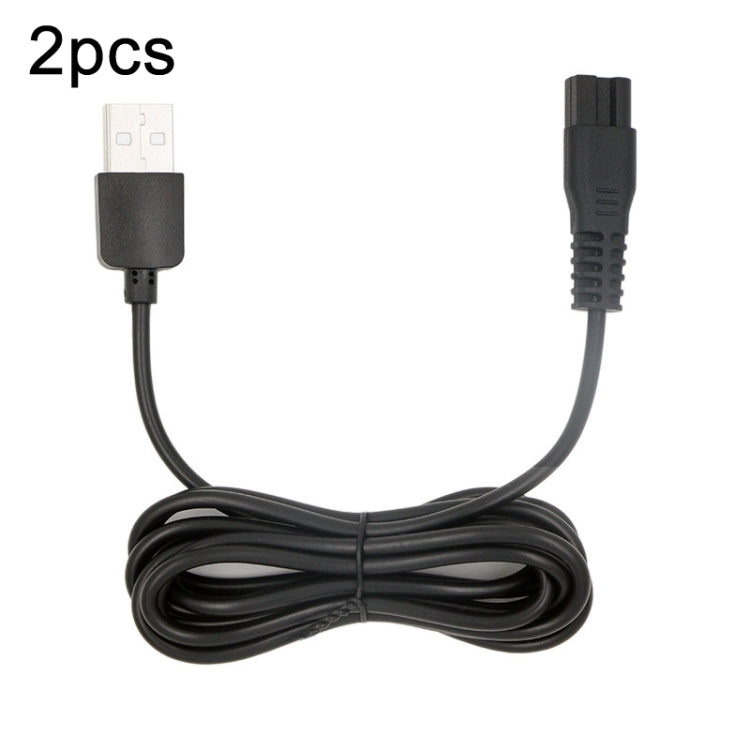 2 ชิ้น 5V สายชาร์จ USB สำหรับปัตตาเลี่ยนผม AUX A5 A6 A8 S5, For AUX Hair Clipper