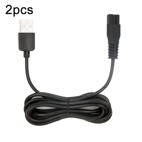 2 ชิ้น 5V สายชาร์จ USB สำหรับปัตตาเลี่ยนผม AUX A5 A6 A8 S5, For AUX Hair Clipper