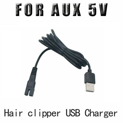 2 ชิ้น 5V สายชาร์จ USB สำหรับปัตตาเลี่ยนผม AUX A5 A6 A8 S5, For AUX Hair Clipper