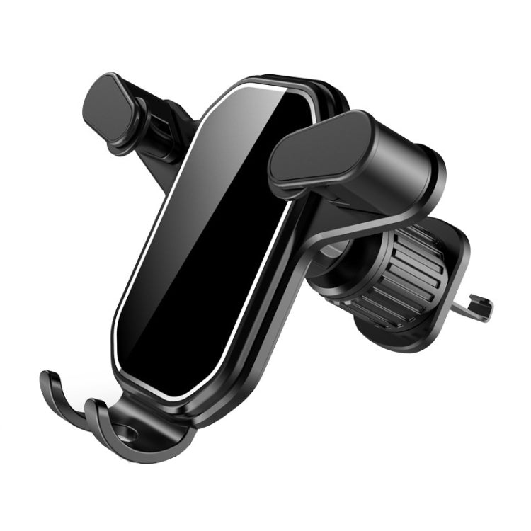 Car Air Outlet Upside-down Hook ที่วางโทรศัพท์มือถือที่แข็งแกร่ง, Cool Black, High-grade Black