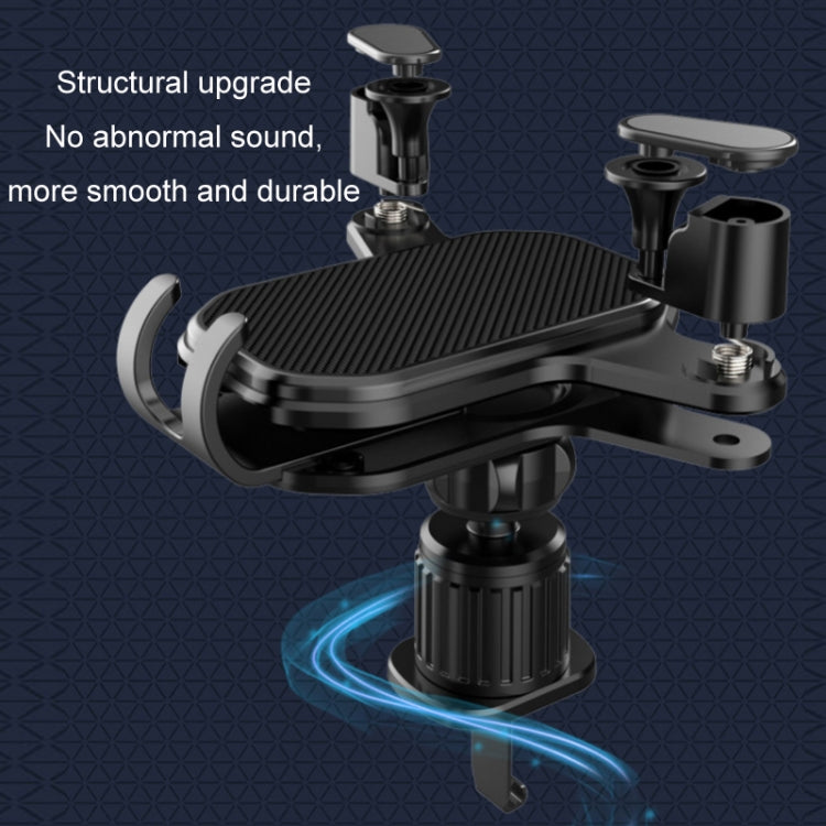 Car Air Outlet Upside-down Hook ที่วางโทรศัพท์มือถือที่แข็งแกร่ง, Cool Black, High-grade Black