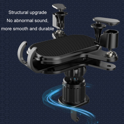 Car Air Outlet Upside-down Hook ที่วางโทรศัพท์มือถือที่แข็งแกร่ง, Cool Black, High-grade Black