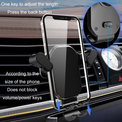 Car Air Outlet Upside-down Hook ที่วางโทรศัพท์มือถือที่แข็งแกร่ง, Cool Black, High-grade Black