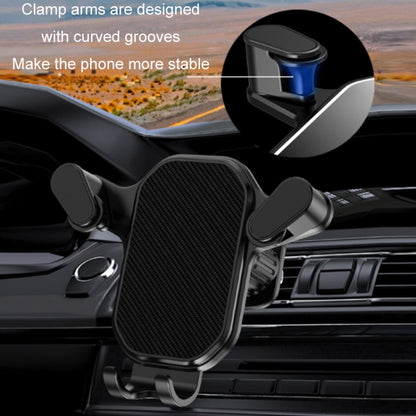 Car Air Outlet Upside-down Hook ที่วางโทรศัพท์มือถือที่แข็งแกร่ง, Cool Black, High-grade Black